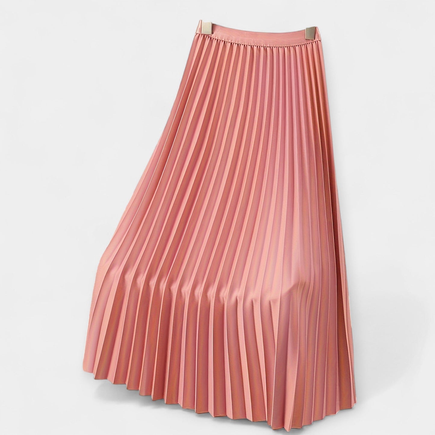 Sandra - Lang Plisseret Satinskirt