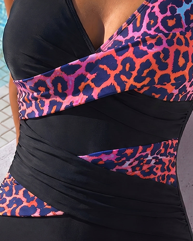 Rita - Leopardmønstret badedragt