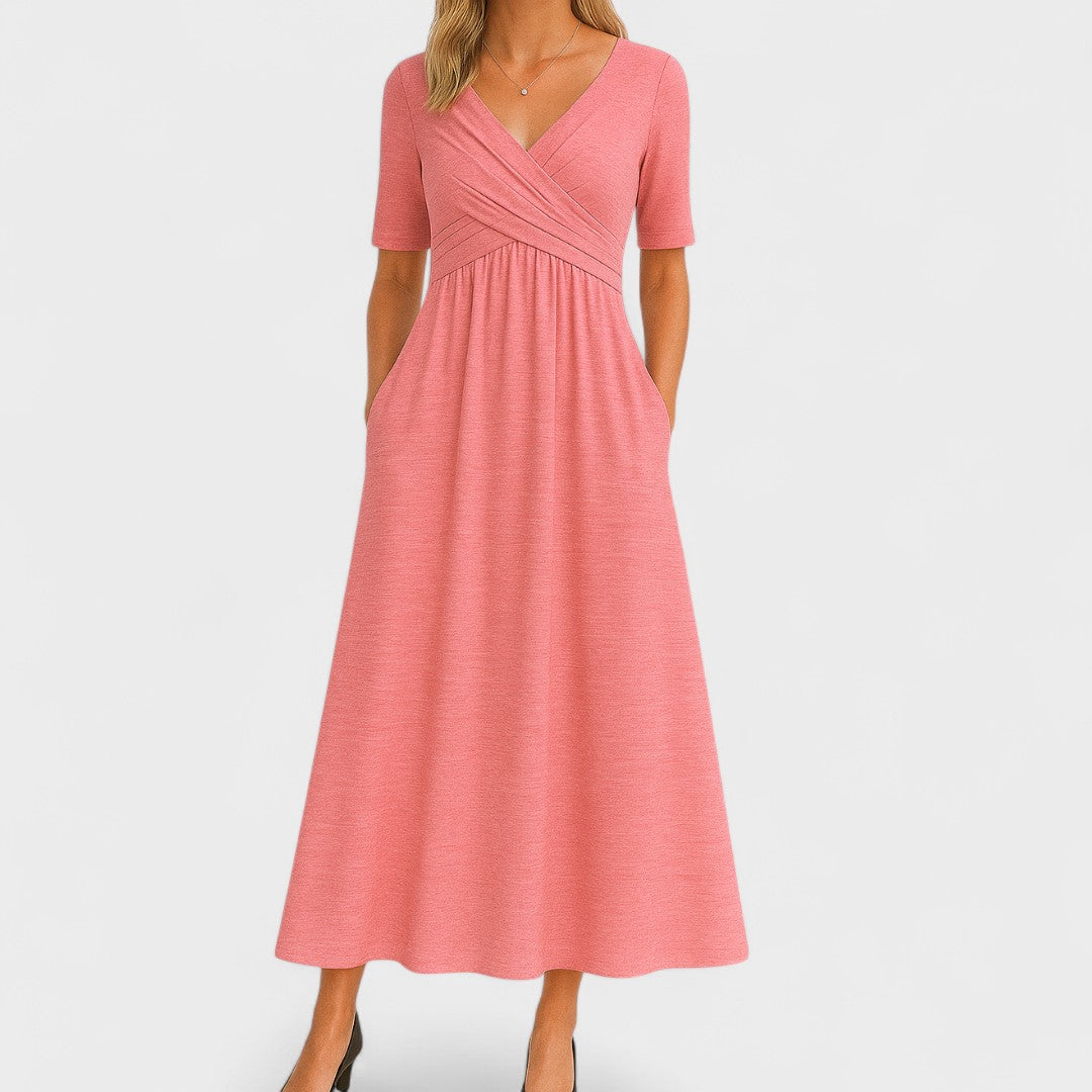 Eleonor - Elegant Midikjole med Lommer