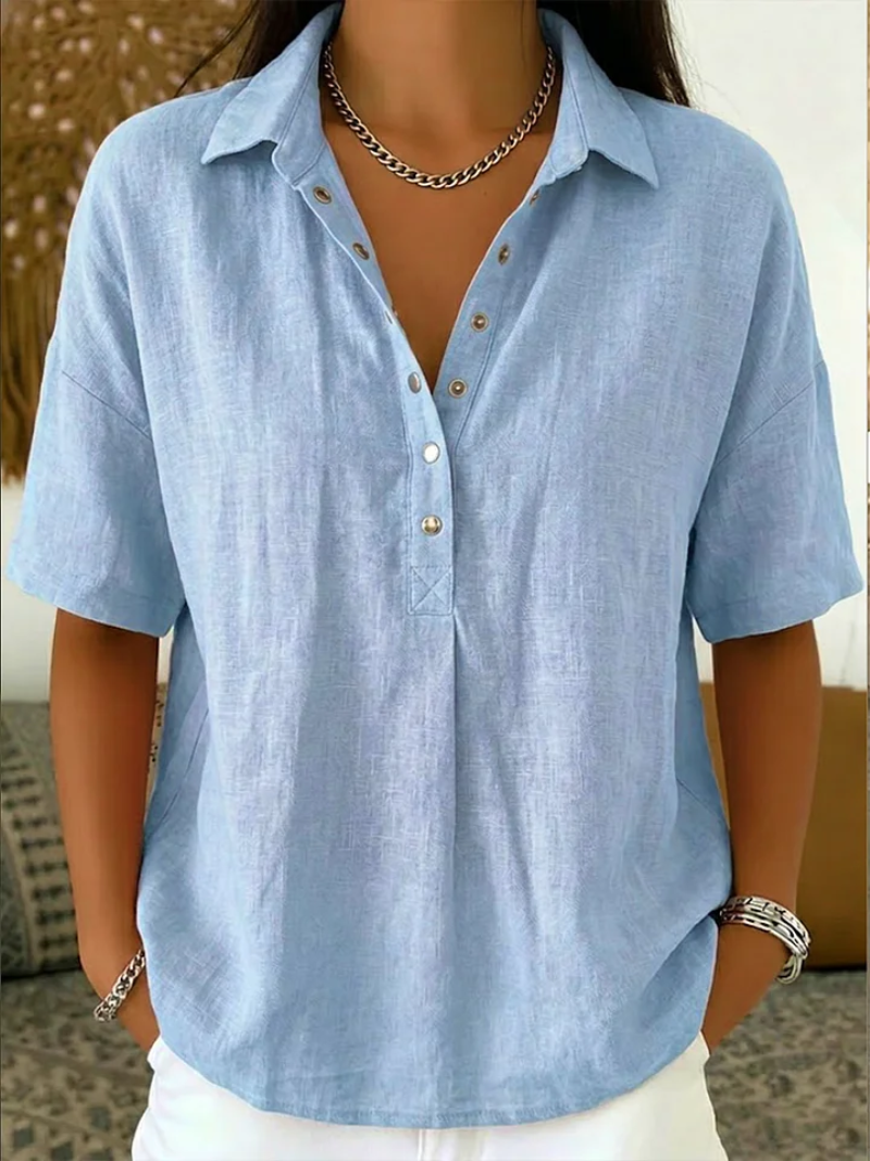 Vanessa | Bluse med raffineret krave