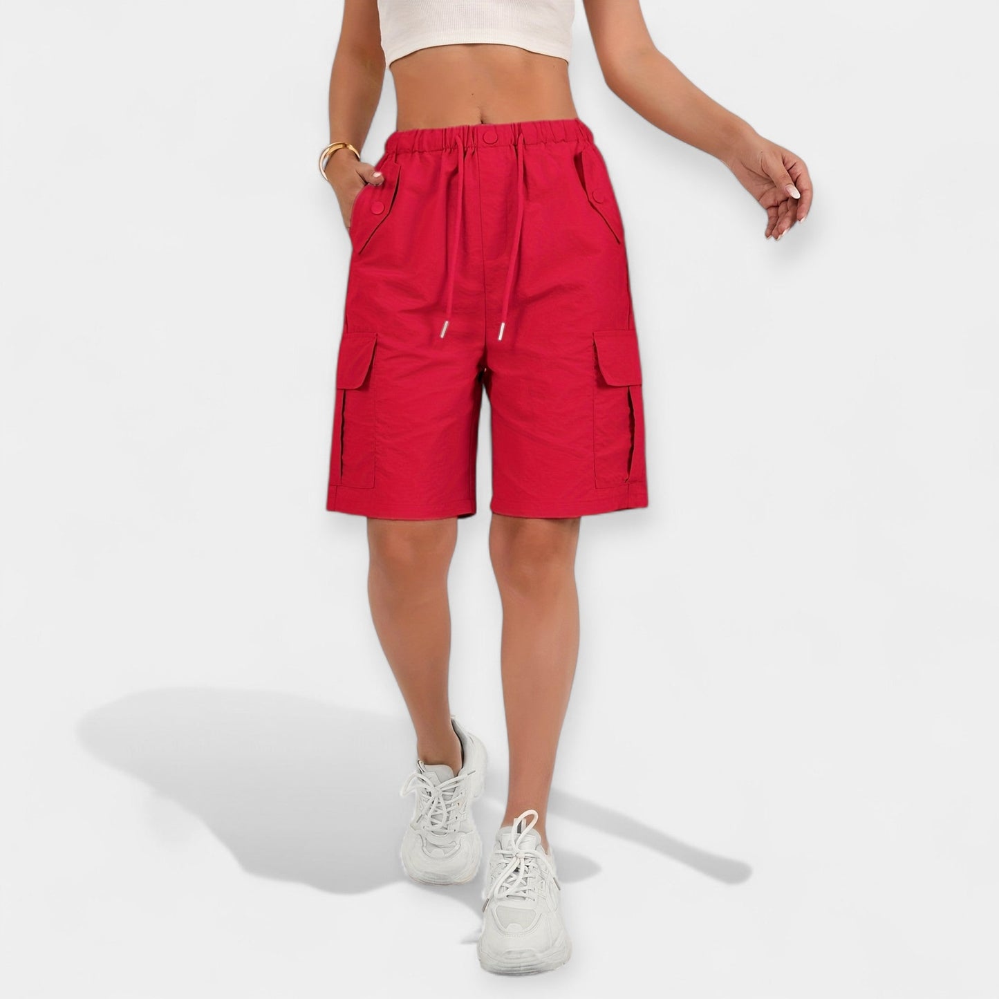 Dame cargo-shorts til sommer