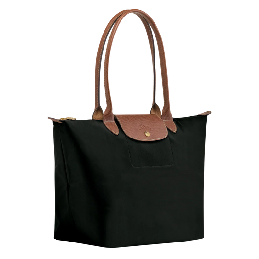 Longchamp - Stor indkøbstaske Le Pliage, Sort