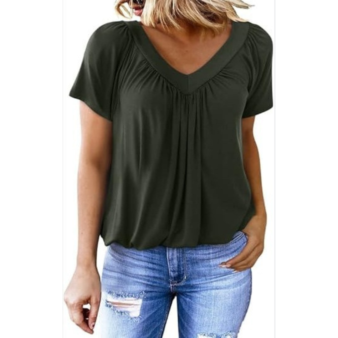 Kenya - Top Casual med V-hals