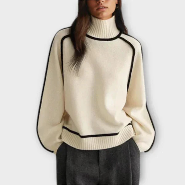 Emília - Elegant sweater med høj hals