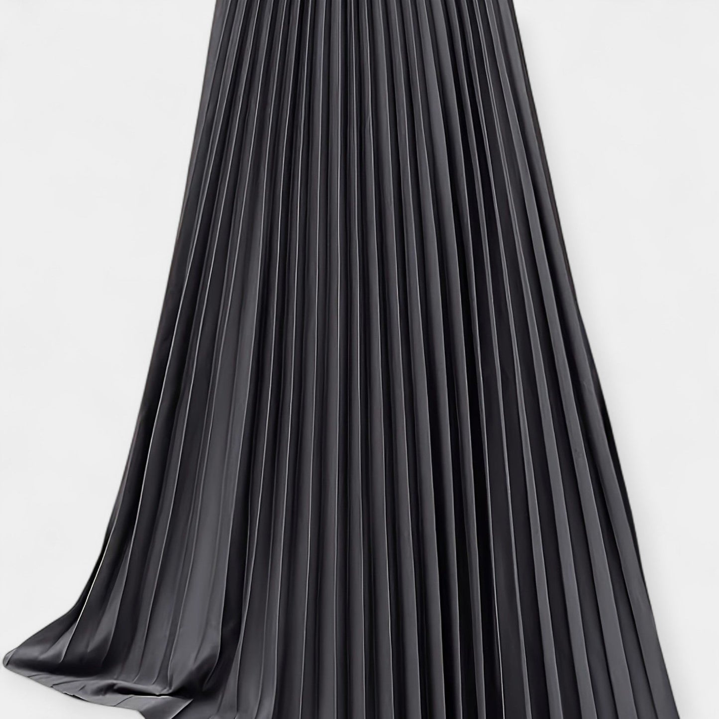 Sandra - Lang Plisseret Satinskirt