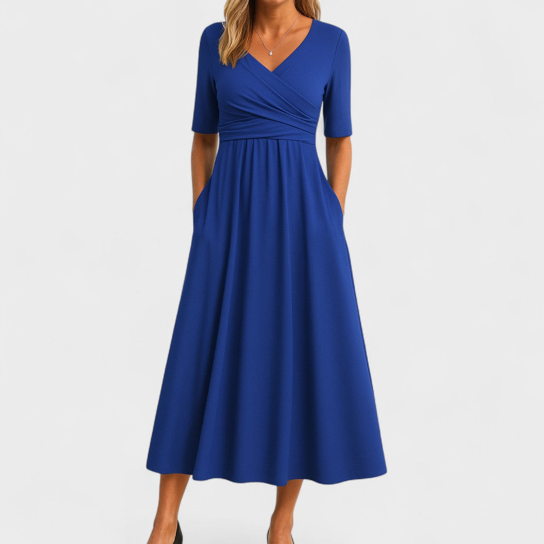 Eleonor - Elegant Midikjole med Lommer