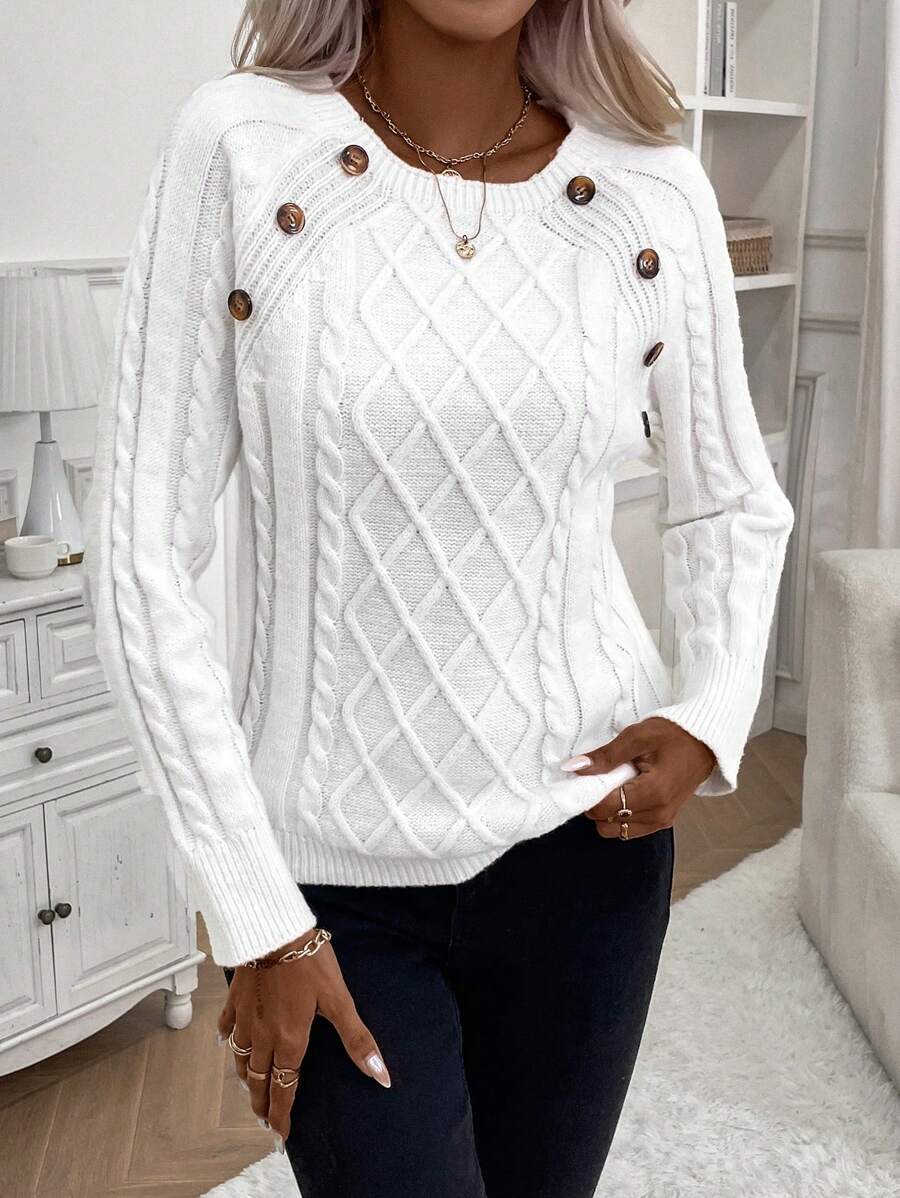 Francisca - Strikket cardigan med knapper