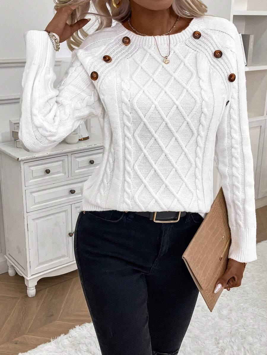 Francisca - Strikket cardigan med knapper