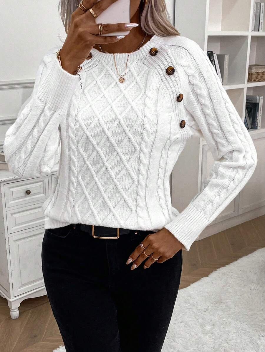 Francisca - Strikket cardigan med knapper