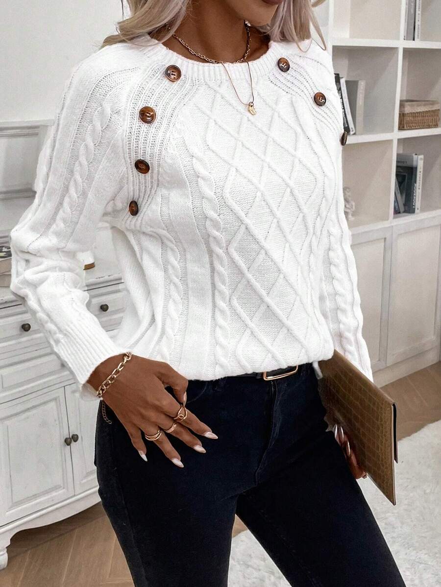 Francisca - Strikket cardigan med knapper