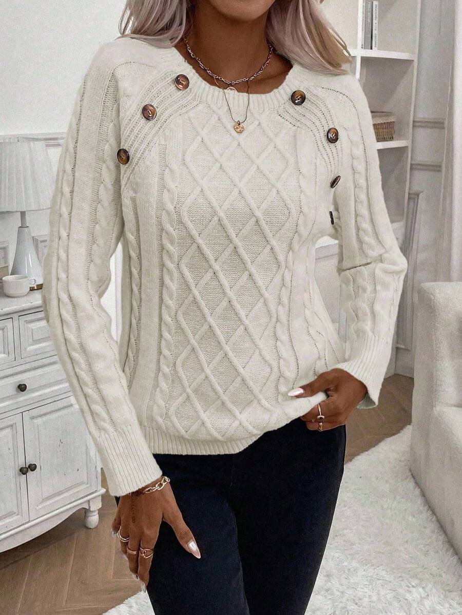 Francisca - Strikket cardigan med knapper