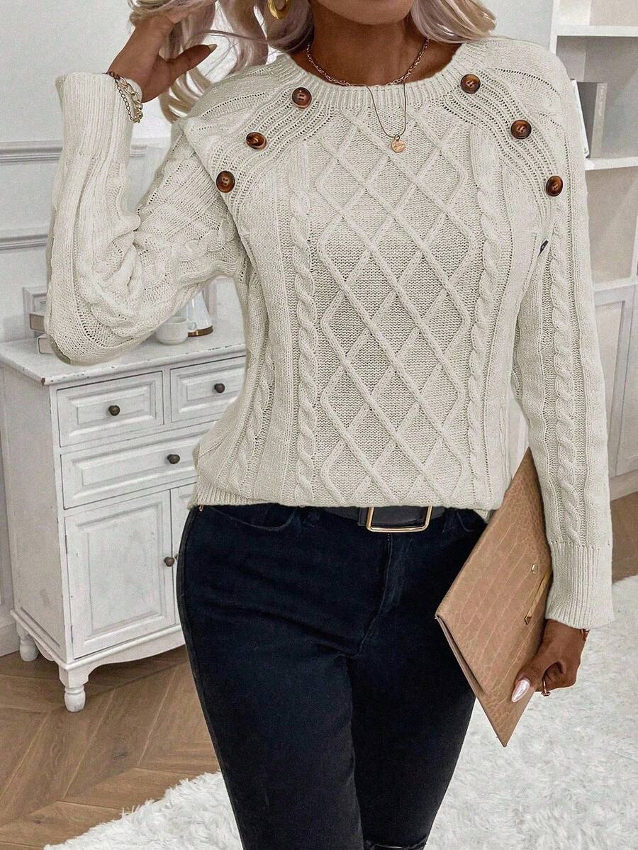 Francisca - Strikket cardigan med knapper