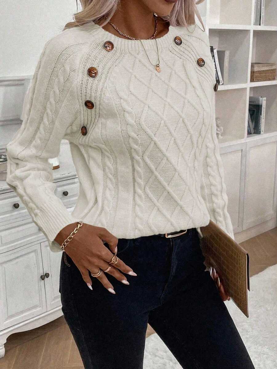Francisca - Strikket cardigan med knapper