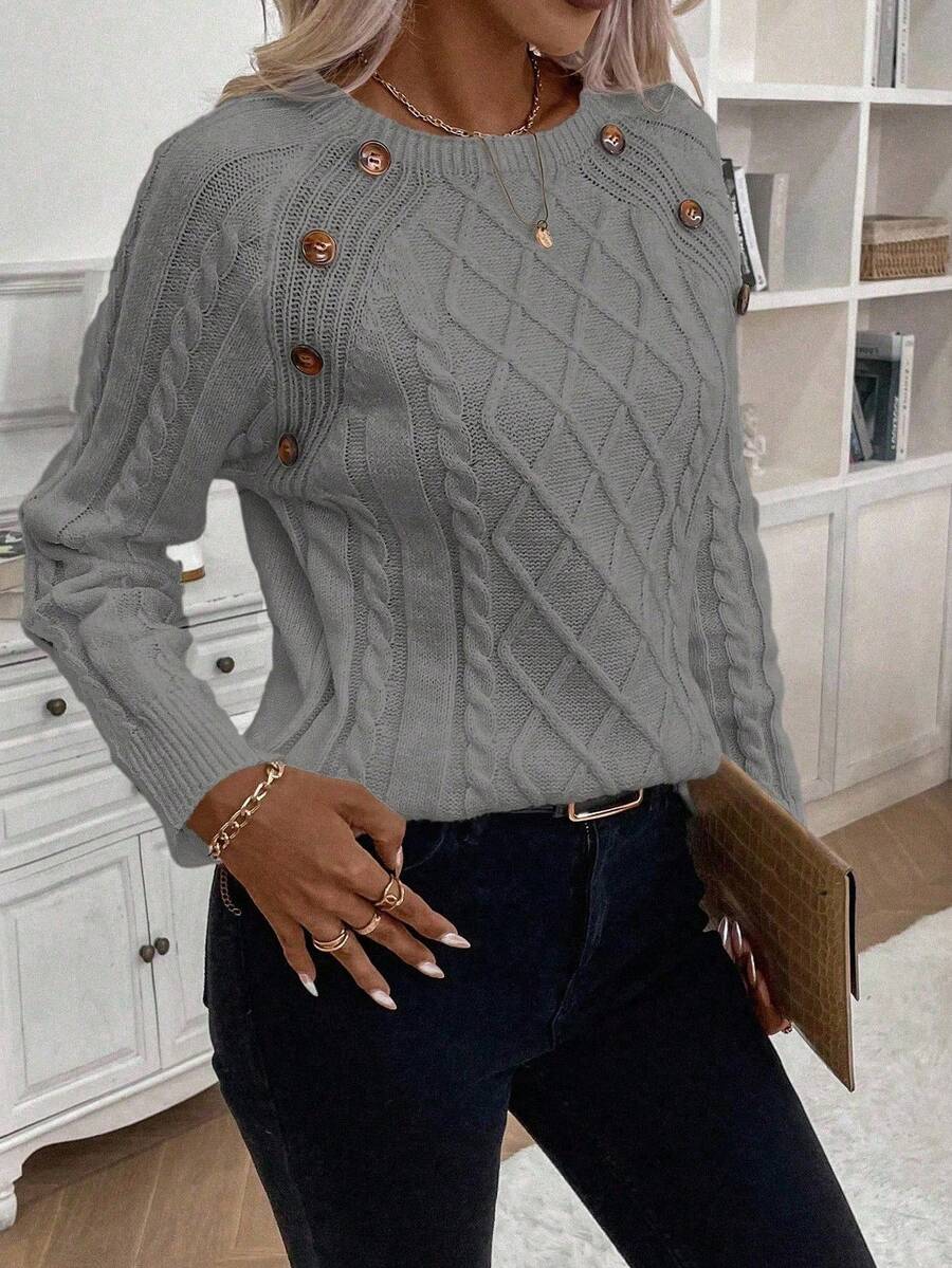 Francisca - Strikket cardigan med knapper