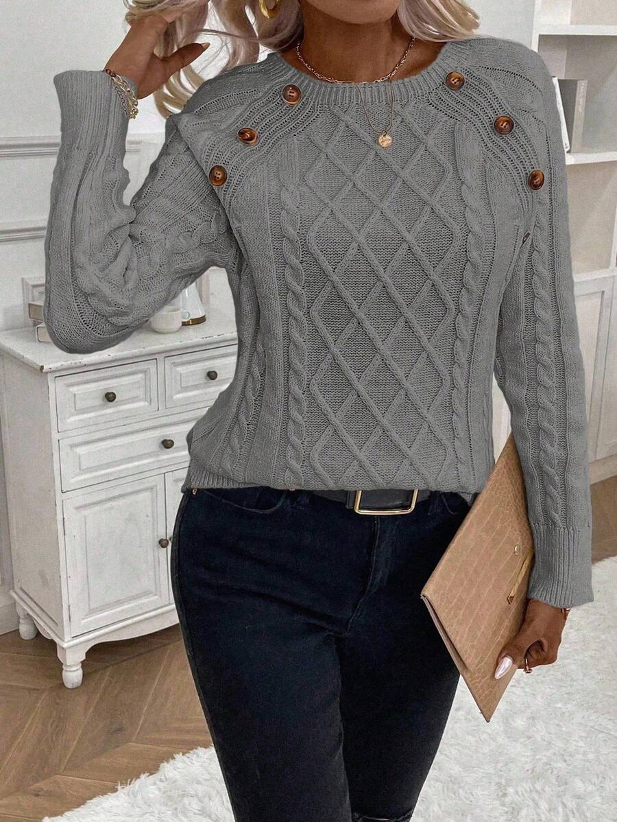 Francisca - Strikket cardigan med knapper