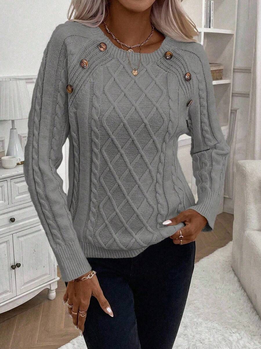 Francisca - Strikket cardigan med knapper