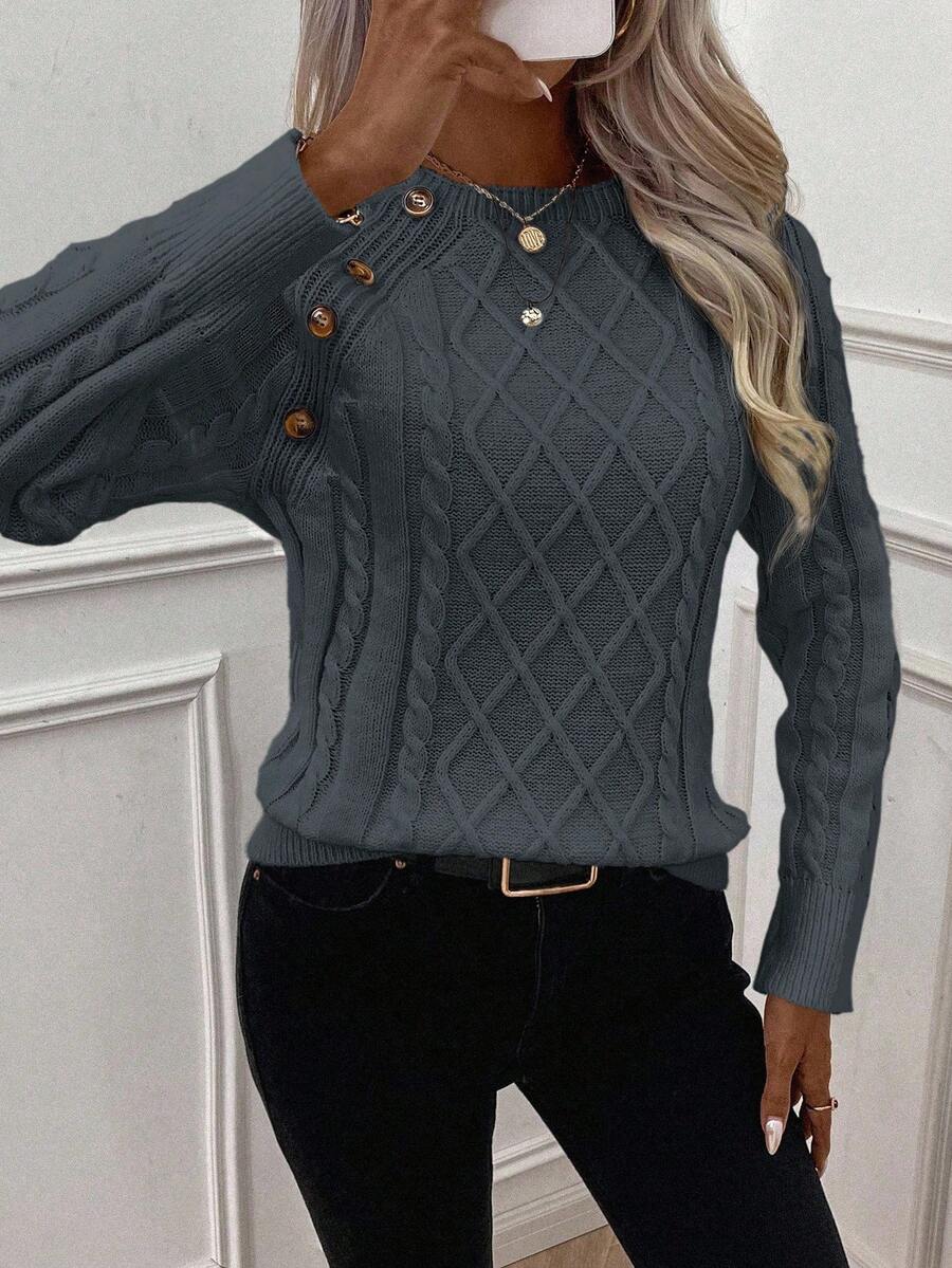 Francisca - Strikket cardigan med knapper