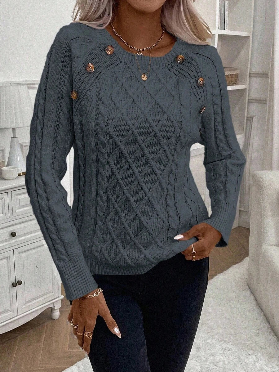 Francisca - Strikket cardigan med knapper