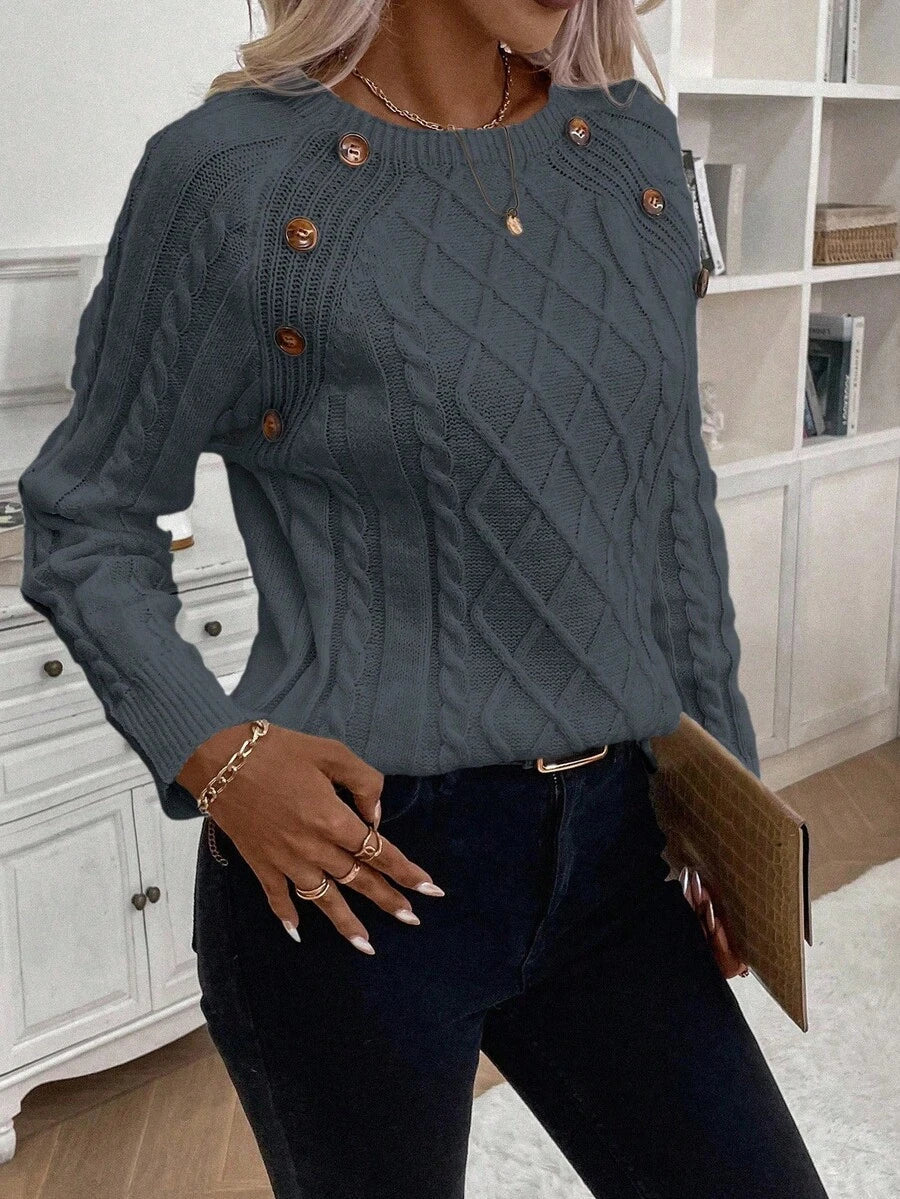 Francisca - Strikket cardigan med knapper
