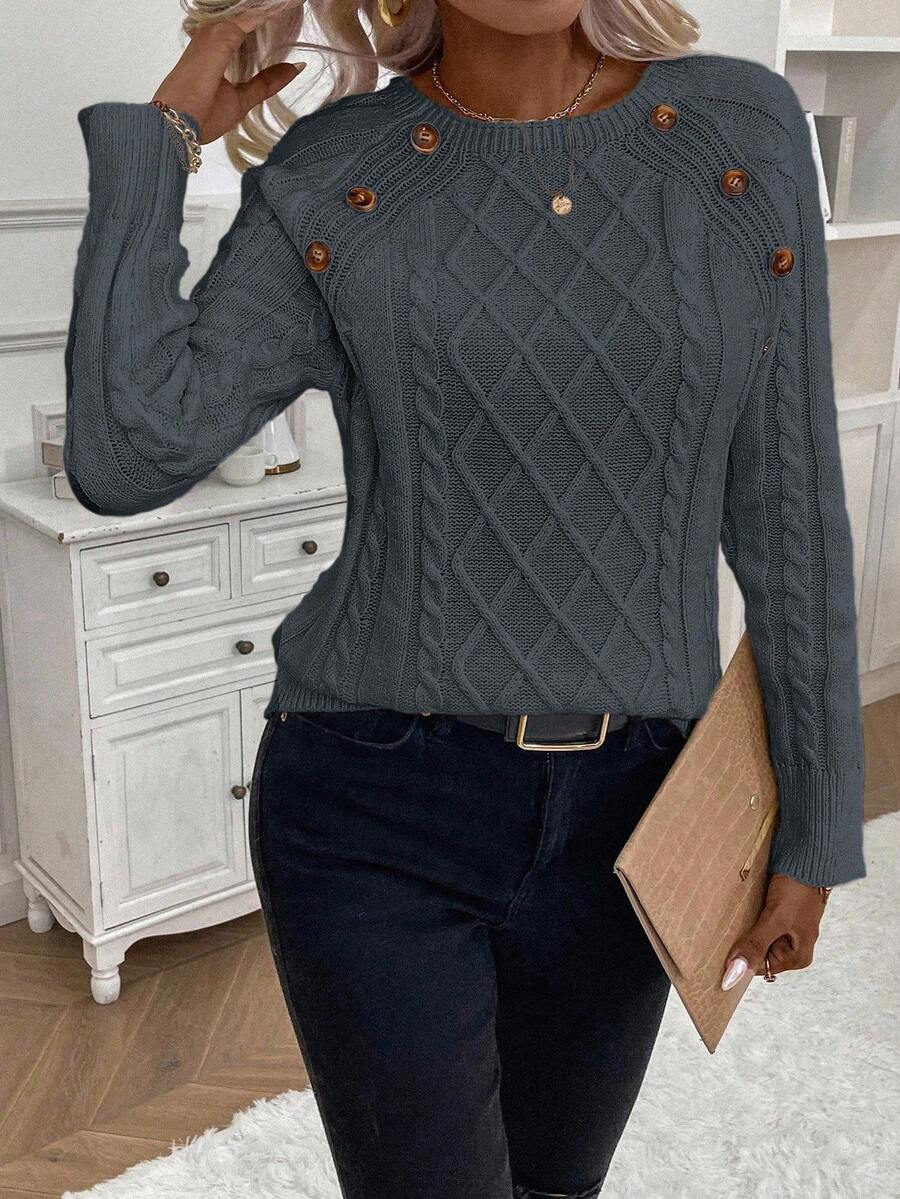 Francisca - Strikket cardigan med knapper