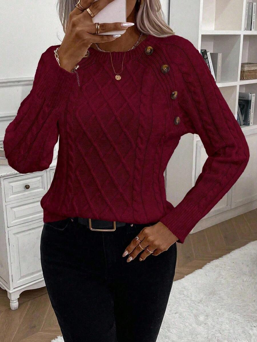 Francisca - Strikket cardigan med knapper
