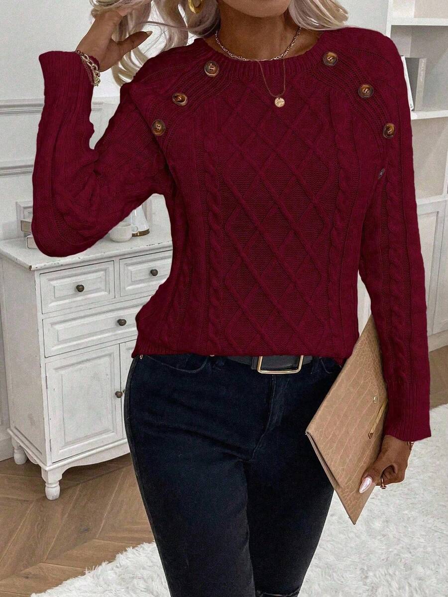 Francisca - Strikket cardigan med knapper