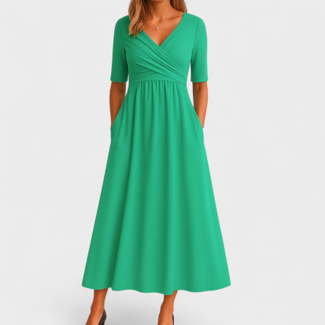 Eleonor - Elegant Midikjole med Lommer