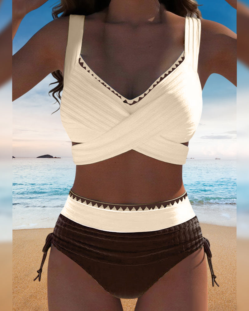 Mónica - Casual Bikini med Kontrastfarve