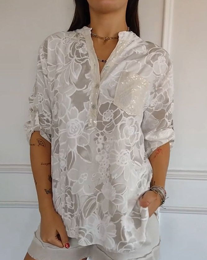 Camila - Elegant bluse med lomme