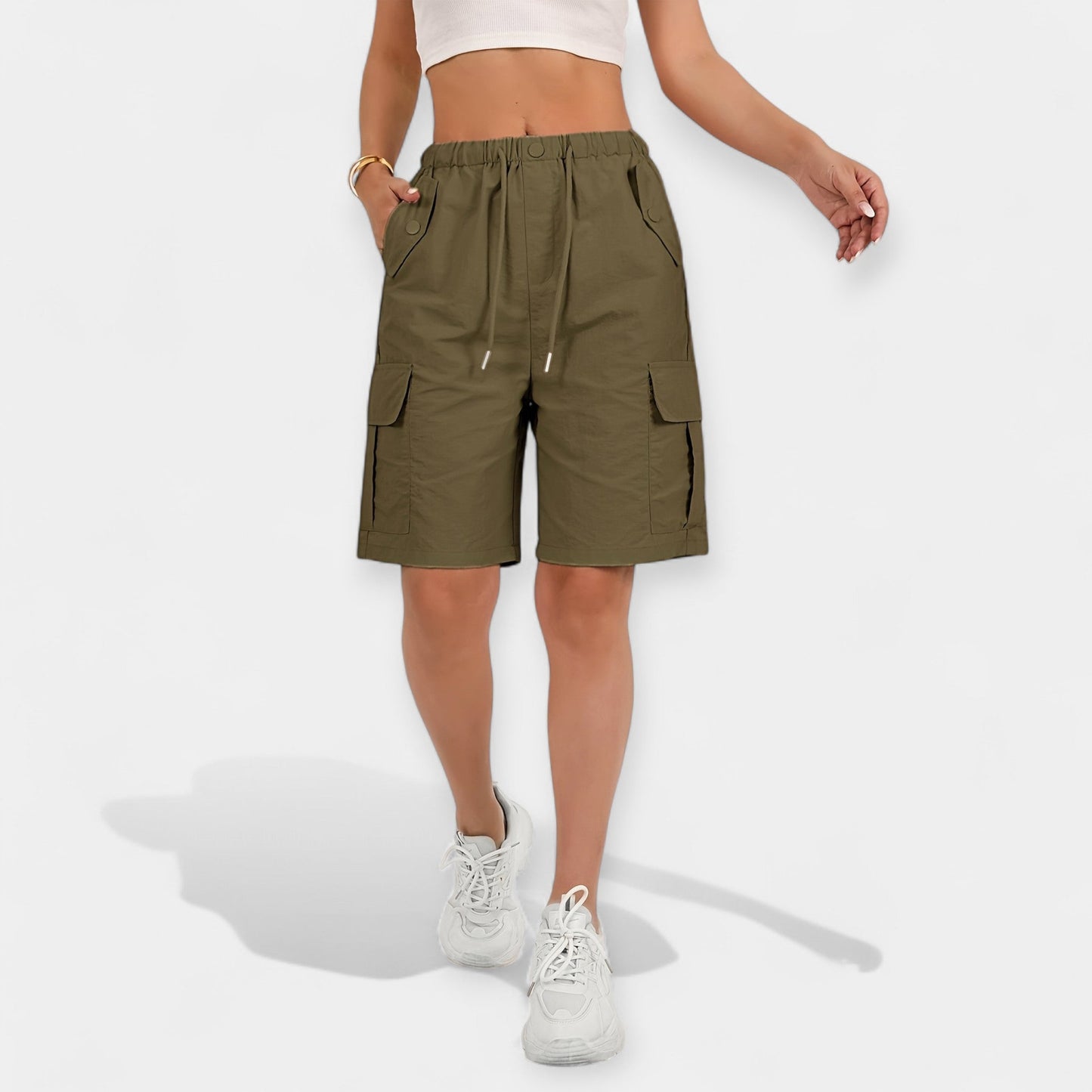 Dame cargo-shorts til sommer