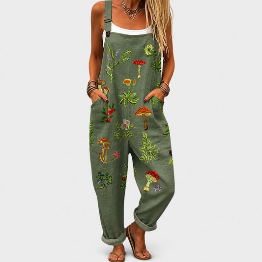 Rita - Komfortabel buksedragt med print