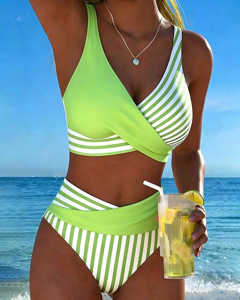 Elisa – Stribet krydsrygbikini