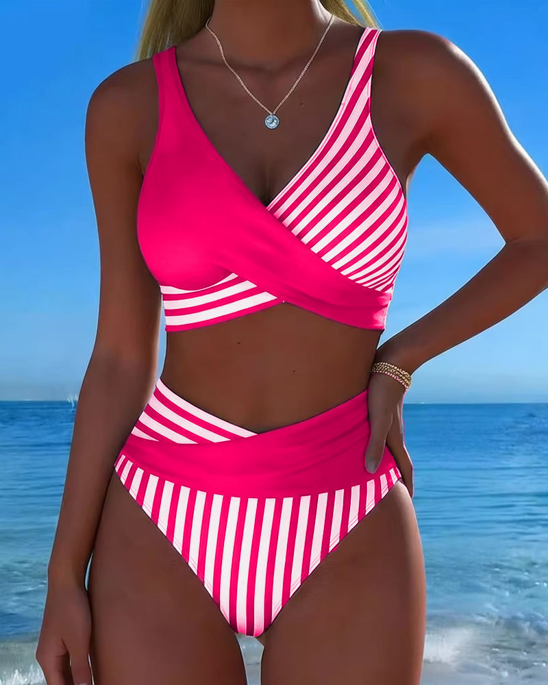 Elisa – Stribet krydsrygbikini