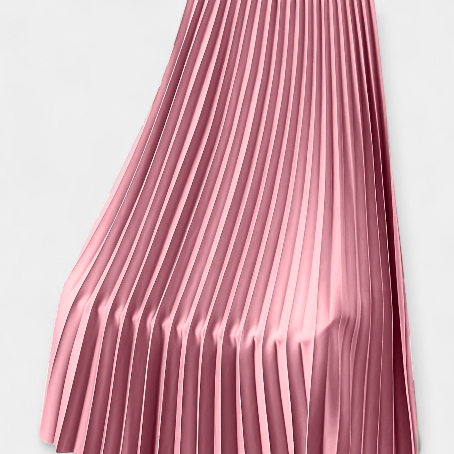 Sandra - Lang Plisseret Satinskirt