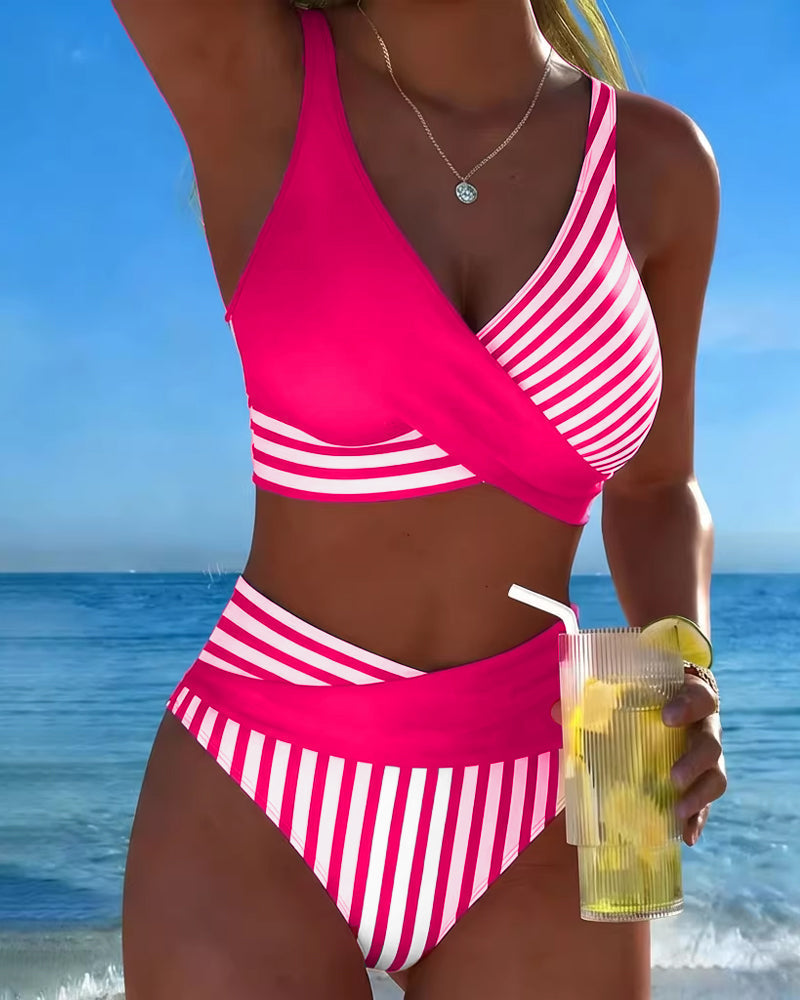 Elisa – Stribet krydsrygbikini