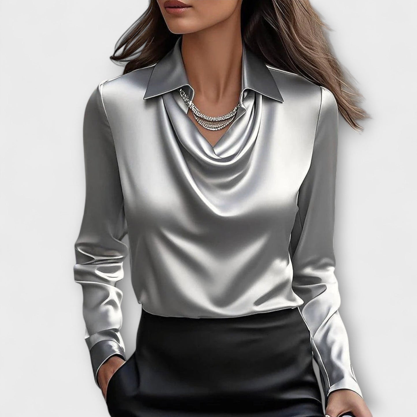 Sofia - Skinnende bluse