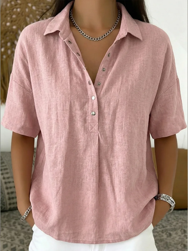 Vanessa | Bluse med raffineret krave