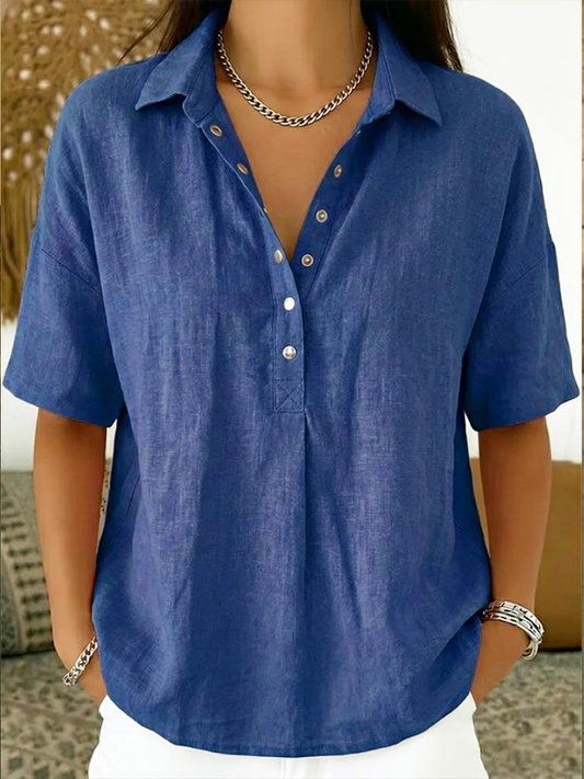 Vanessa | Bluse med raffineret krave