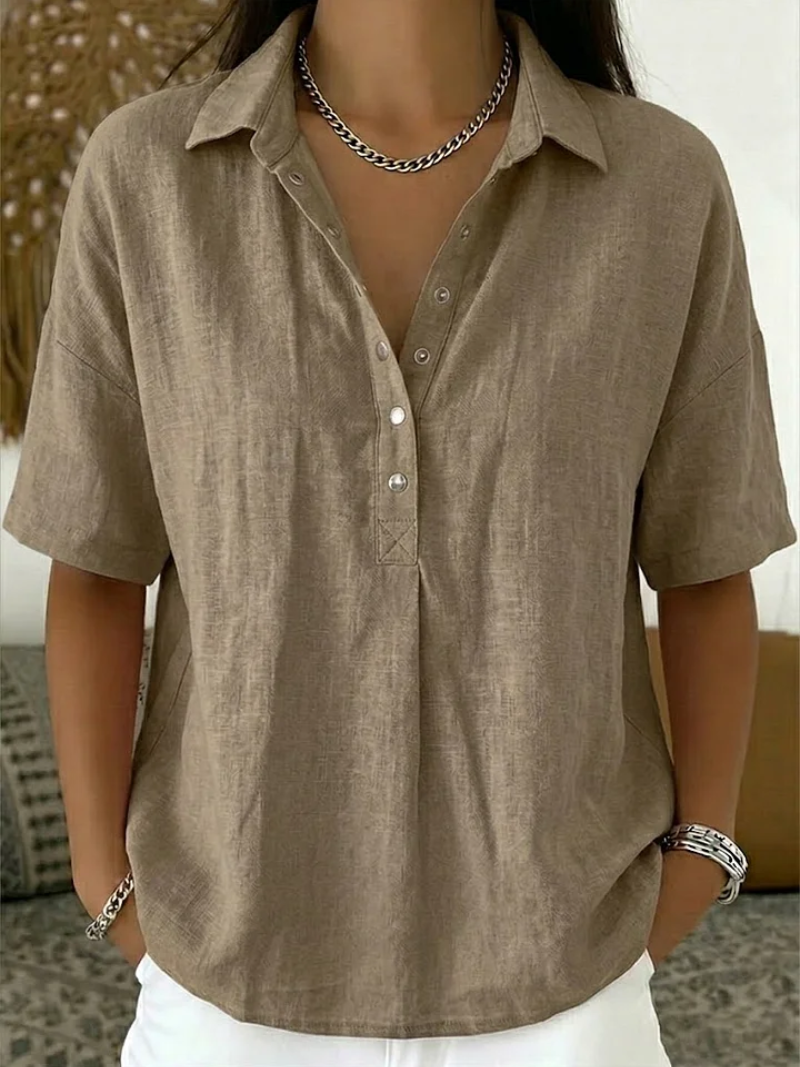 Vanessa | Bluse med raffineret krave