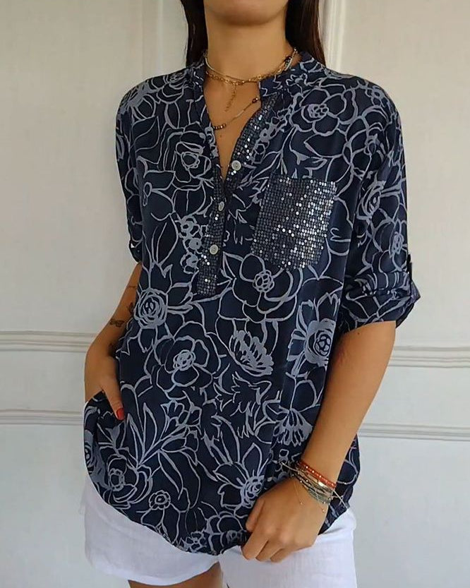 Camila - Elegant bluse med lomme