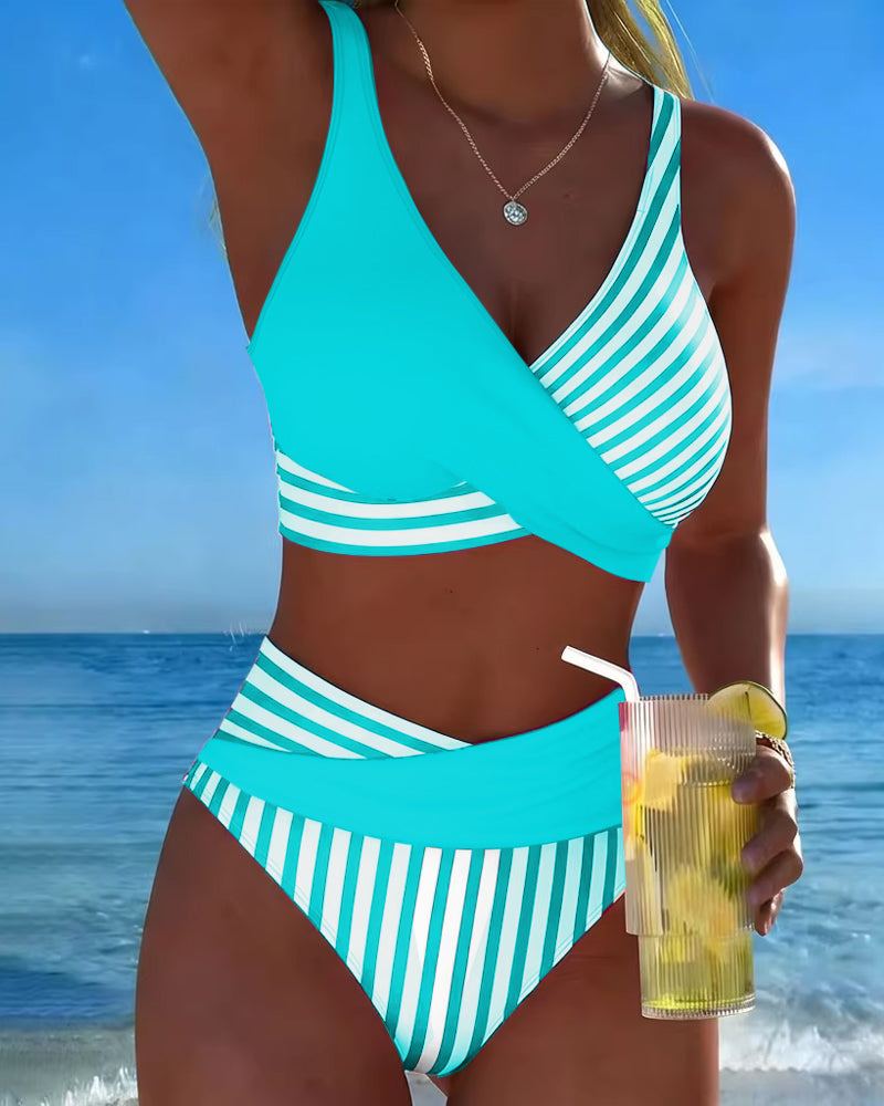 Elisa – Stribet krydsrygbikini