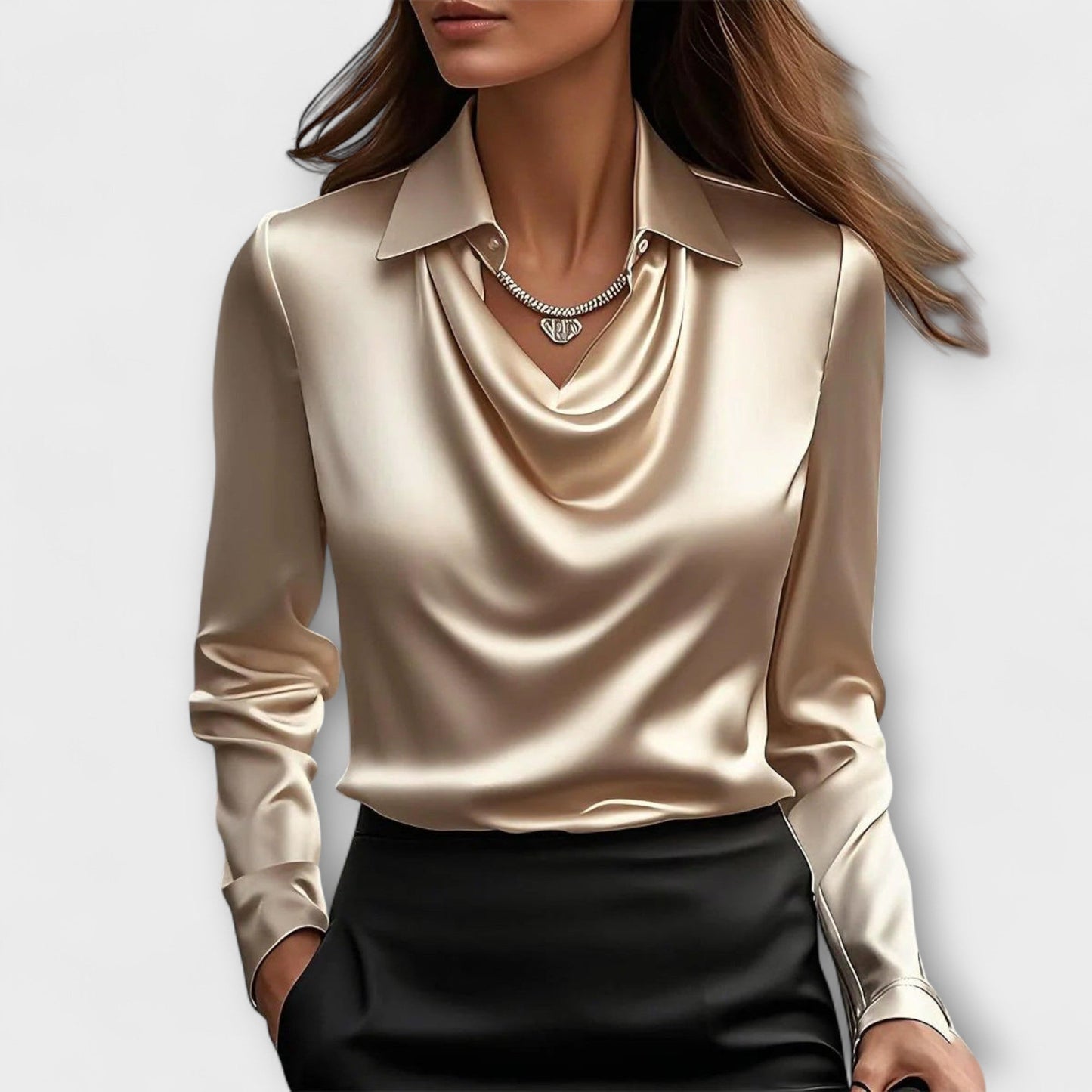 Sofia - Skinnende bluse
