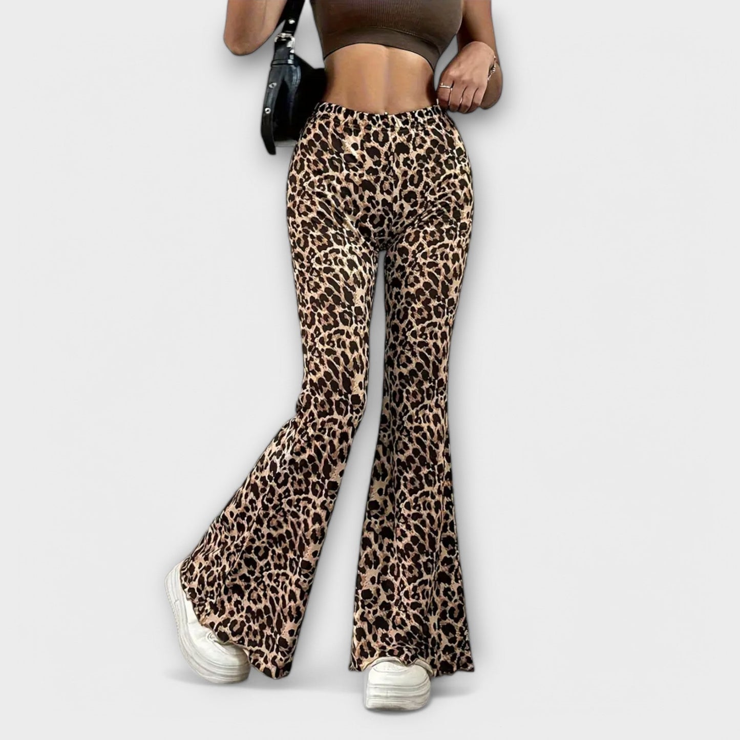 Berenice - Leopard-bootcut-bukser