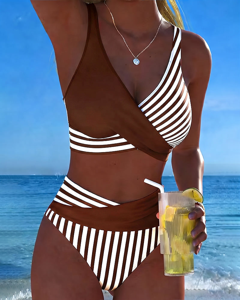 Elisa – Stribet krydsrygbikini
