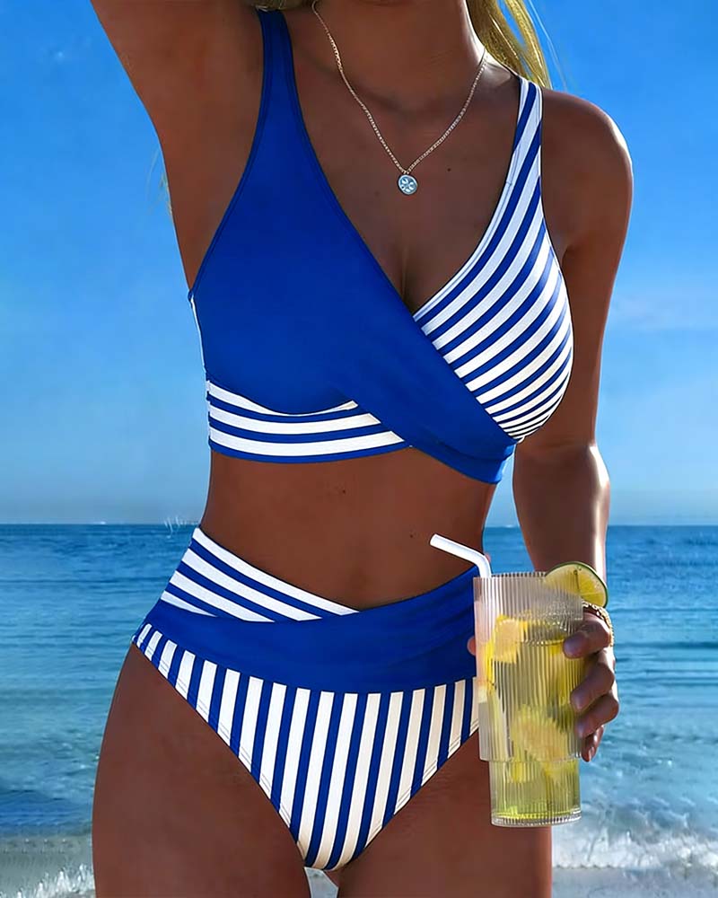 Elisa – Stribet krydsrygbikini