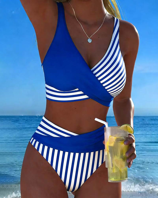Elisa – Stribet krydsrygbikini