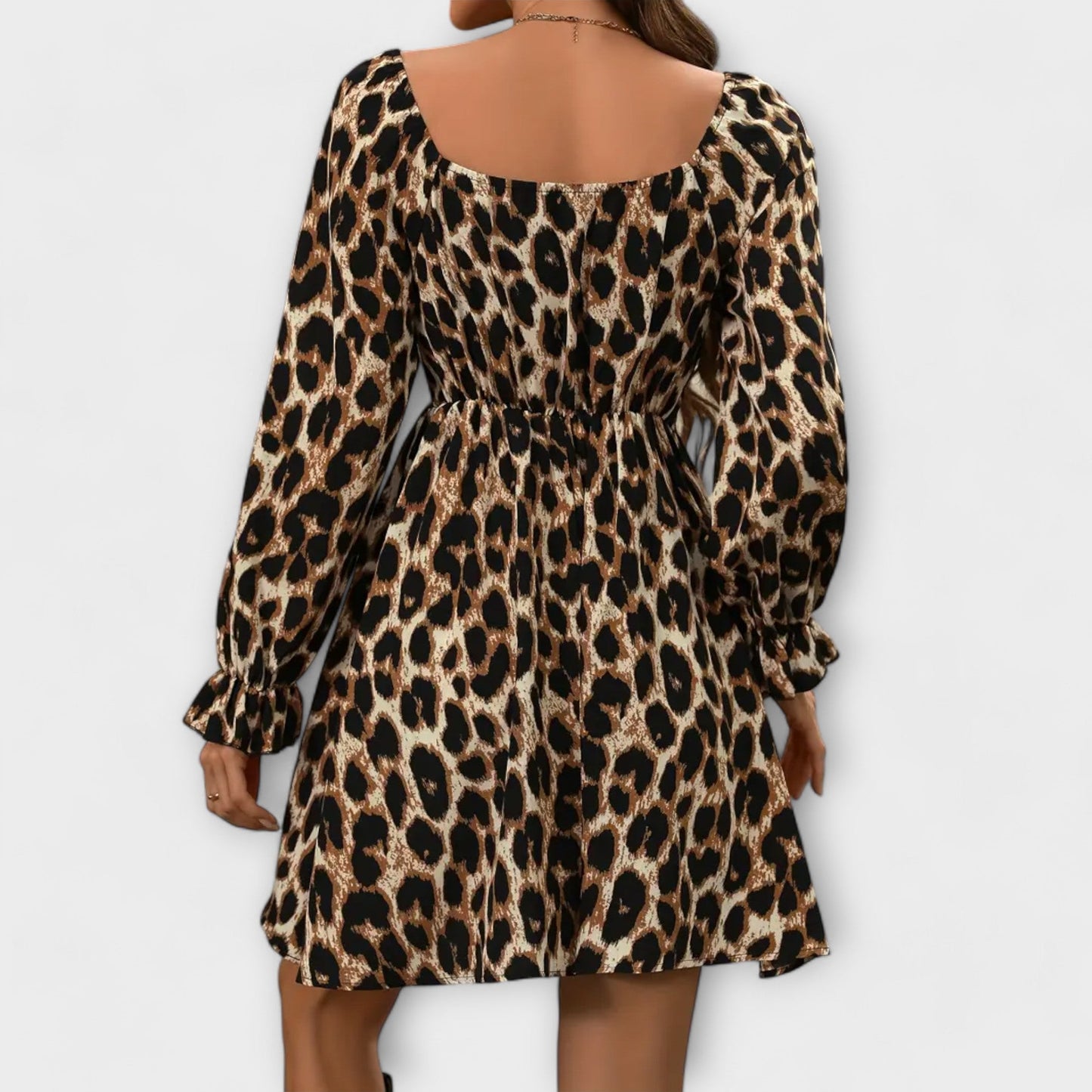 Lara - Kjole med leopardprint