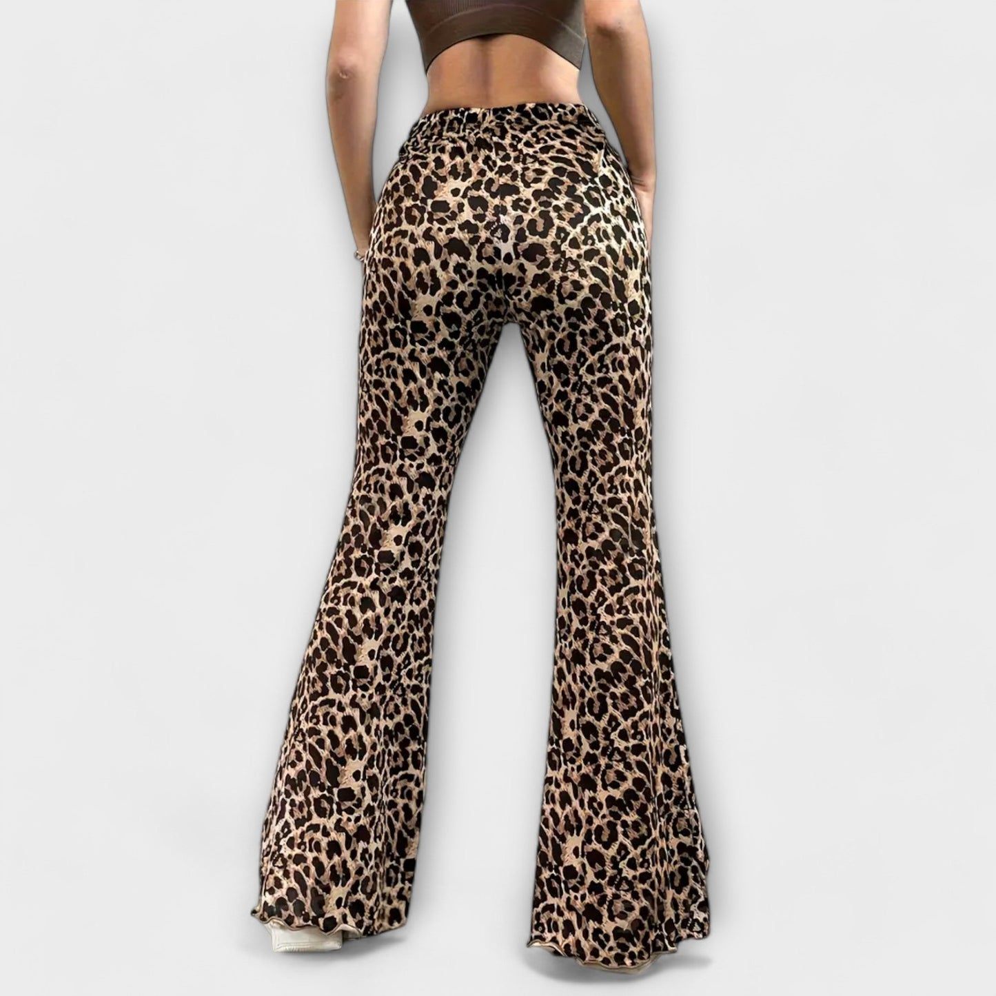 Berenice - Leopard-bootcut-bukser
