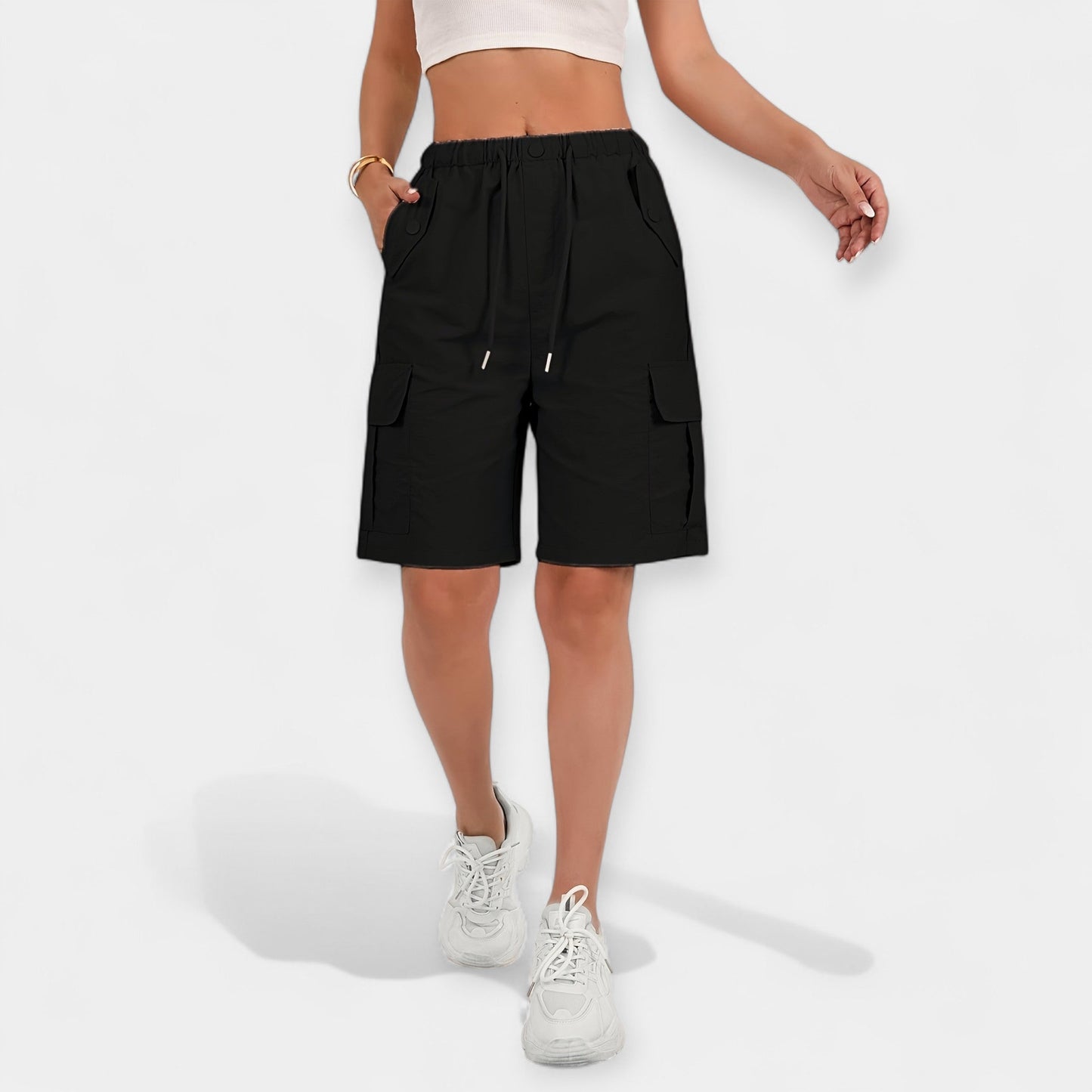 Dame cargo-shorts til sommer