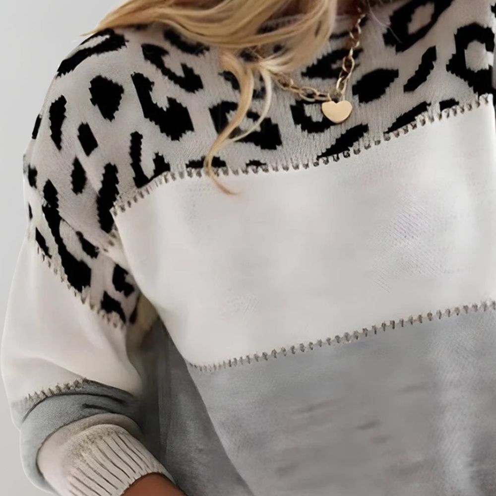 Julia - Afslappet leopardtrøje